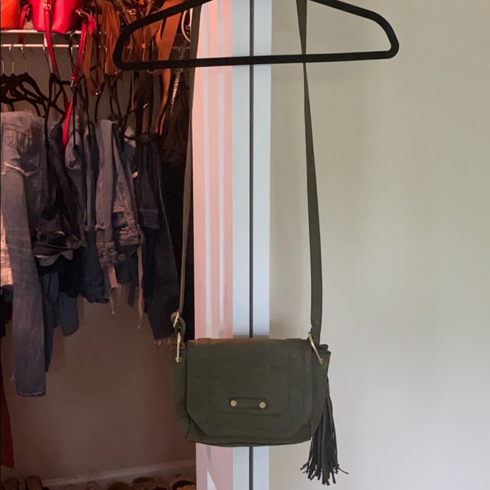 Olive green mini crossbody purse